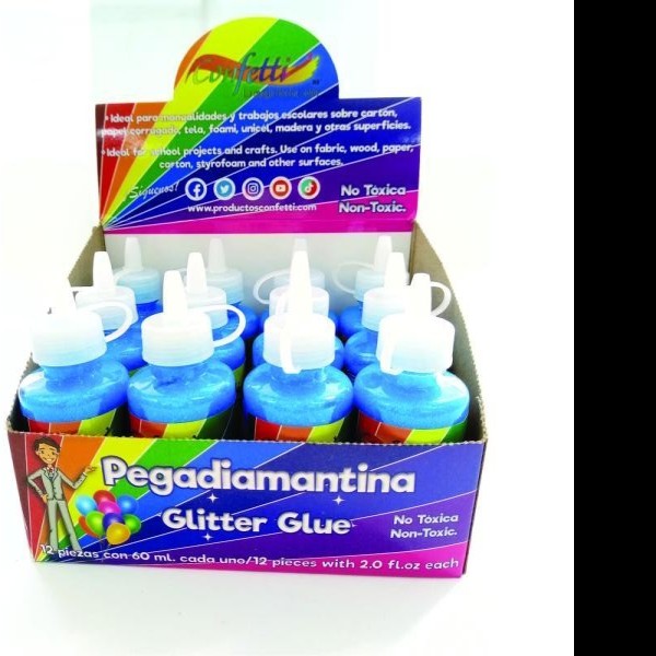 PEGAMENTO CDIAM. 60ML. CONFETTI AZUL TURQUESA E12 C288